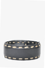 Prada Black Leather Contrast Stitch Bracelet