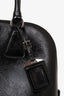 Prada Black Leather Crystal Embellished Spazzolato Top Handle Bag