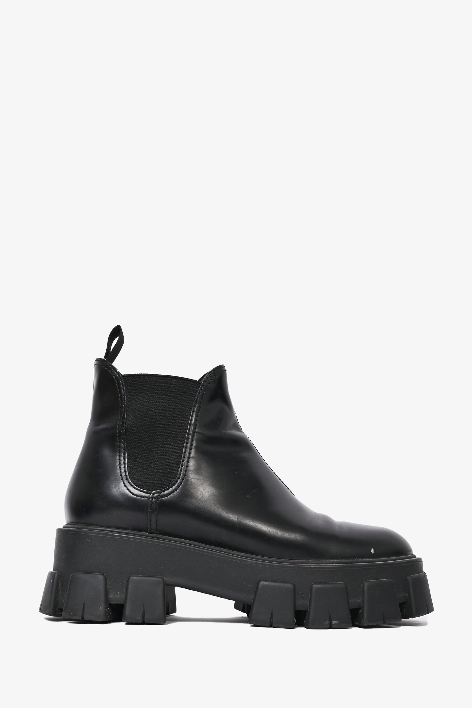 Prada leather 2025 chelsea boots