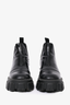 Prada Black Leather Monolith Lug Sole Chelsea Boots Size 38