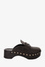 Prada Black Leather Studded Clogs Size 36