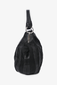 Prada Black Leather Tessuto Waves Hobo Bag