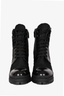 Prada Black Nylon/Brushed Leather Combat Boots Size 39