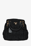 Prada Black Nylon Tessuto Shoulder Bag With Leather Top Handle