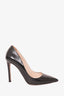 Prada Black Patent Leather Pointed Toe Heels Size 35.5
