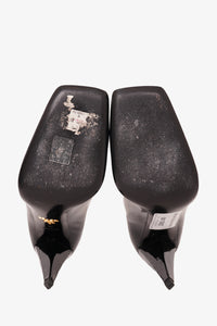 Prada Black Patent Leather Square Toe Pumps Size 41
