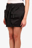 Prada Black Re-Nylon Pocket Front Mini Skirt Size 40