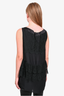 Prada Black Silk/Lace Sleeveless Ribbon Detail Top Size 40