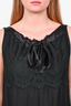 Prada Black Silk/Lace Sleeveless Ribbon Detail Top Size 40