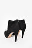 Prada Black Suede Heeled Booties Size 39.5