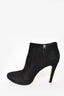 Prada Black Suede Heeled Booties Size 39.5