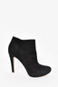 Prada Black Suede Heeled Booties Size 39.5