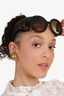 Prada Brown Tortoiseshell Swirl Side Sunglasses