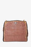 Prada Brown Woven Madras Hobo Bag
