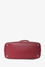 Prada Burgundy Saffiano Leather Large Double Zip Galleria Tote with Strap
