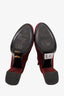 Prada Burgundy Suede Platform Heeled Boots Size 36.5