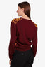 Prada Burgundy/Yellow Wool Chevron Sweater Size 46