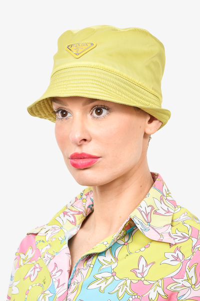 Green prada bucket hat shop