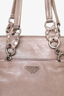 Prada Grey Leather 'Screw' Shoulder Bag