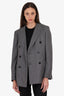 Prada Grey Wool Double Breasted Blazer Size 50R