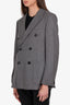 Prada Grey Wool Double Breasted Blazer Size 50R