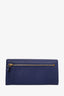 Prada Navy Saffiano Metal Leather Continental Wallet