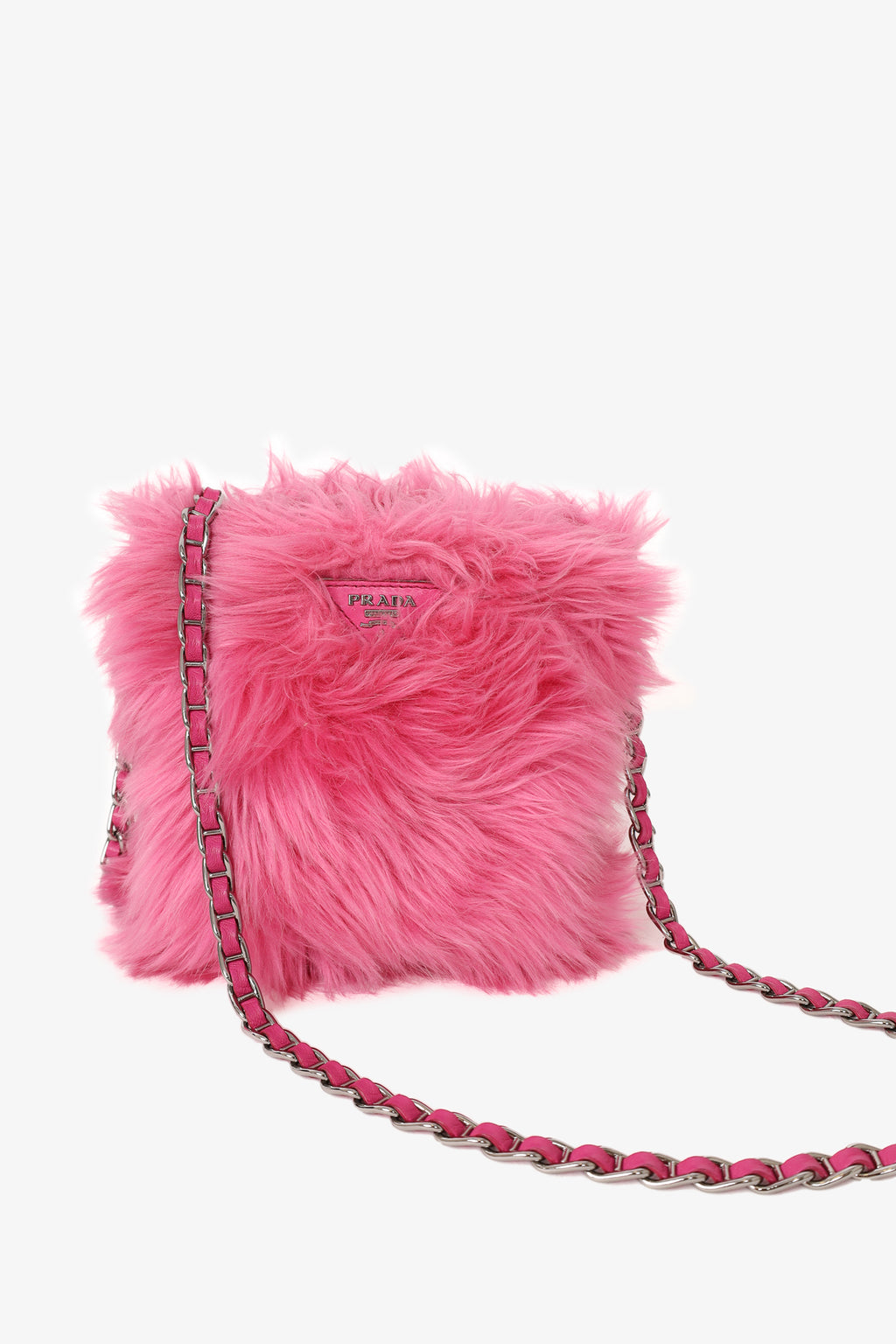 Faux Suede & Fur Crossbody Pink main image 0
