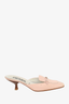 Prada Pink Leather Slip-on Kitten Heels with Silver Buckle Detail Size 36.5