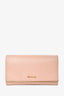 Prada Pink Saffiano Leather Wallet with Strap