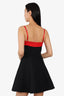 Prada Red/Black Sweetheart Mini Dress with Detachable Straps Size 38