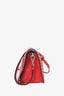 Prada Red Leather Studded Flap Small Messenger Shoulder Bag