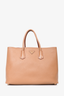 Prada Tan Saffiano Leather Cuir Double Tote Bag