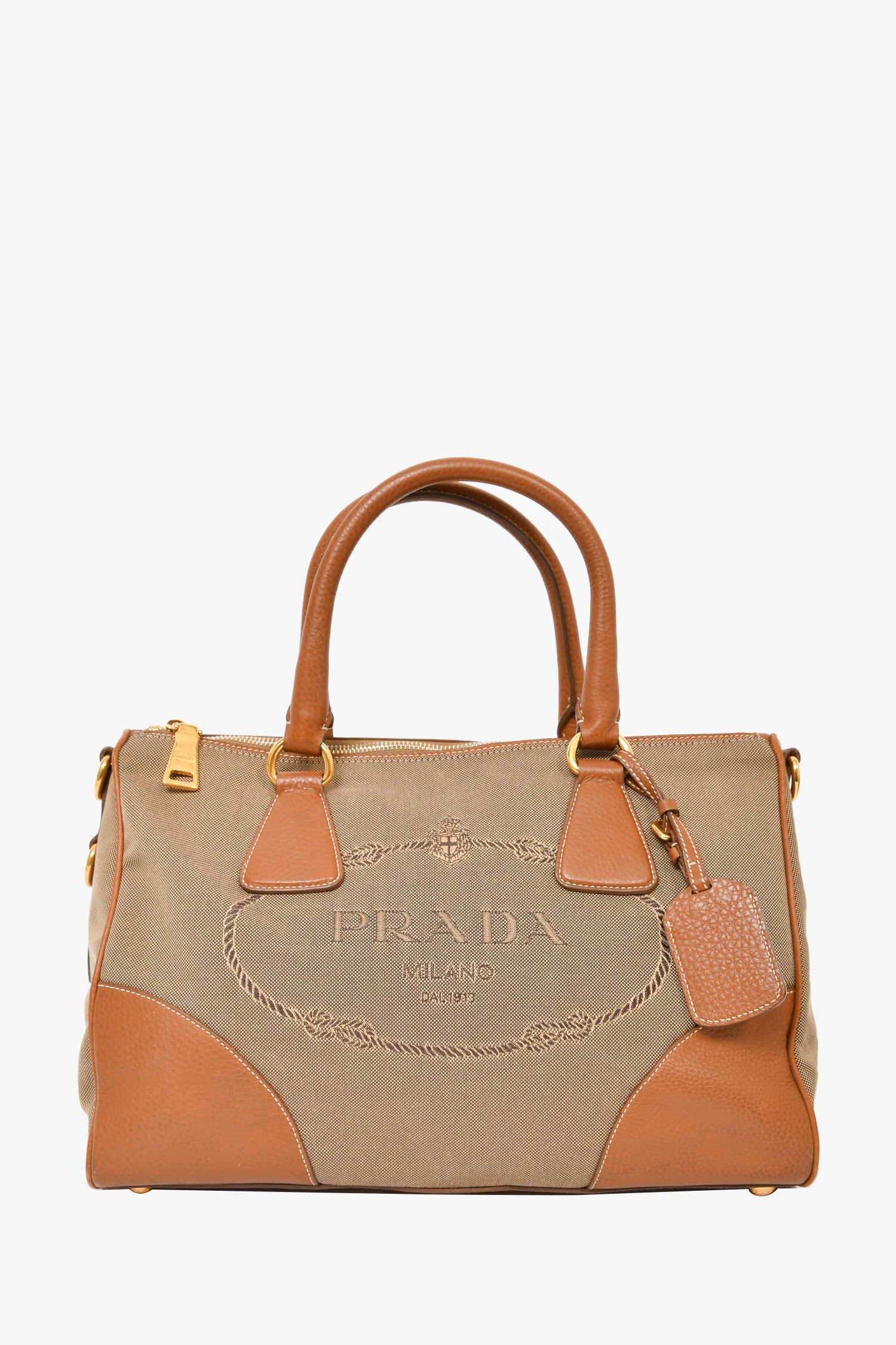 Vintage: Prada Brown Suede and Leather Top Handle Bag – The Hangout