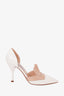 Prada White/Beige Patent Point Toe Heels Size 37.5