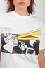 Prada White Laser Graphic T-Shirt Size M