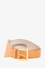 Prada Yellow Leather Cut-Out Belt Size 75
