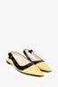 Prada Vintage Yellow Leather Slingback Flats Size 37.5