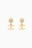 Pre-Loved Chanel™ Gold-Tone Crystal CC Drop Earrings