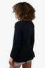Pre-loved Chanel™ 2015 Navy Wool Padded Shoulder Jacket Size 36