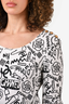 Pre-loved Chanel™ 2019 White/Black Paris-New York Graffiti Printed Top Size 34