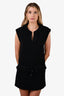 Pre-loved Chanel™ Black Cotton Terry Cloth Dress Size 38