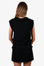Pre-loved Chanel™ Black Cotton Terry Cloth Dress Size 38