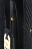 Pre-loved Chanel™ Black Velvet Chevron Quilted Jumbo XL Maxi Flap