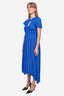 Preen by Thornton Bregazzi Royal Blue Pleated Cut Out Gown Size S