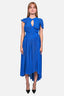 Preen by Thornton Bregazzi Royal Blue Pleated Cut Out Gown Size S