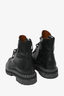 Proenza Schouler Black Leather Lace-Up Combat Boots Size 41