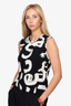 Proenza Schouler Black/White Printed Sleeveless Top Size 8