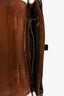 Proenza Schouler Brown/Yellow Tropical Printed Canvas PS1 Clutch with Brown Leather Trim