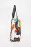 Proenza Schouler Red Parrot Printed Canvas Leather Strap Tote Bag