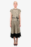 Proenza Schouler Black/Beige Printed Maxi Dress Size 4